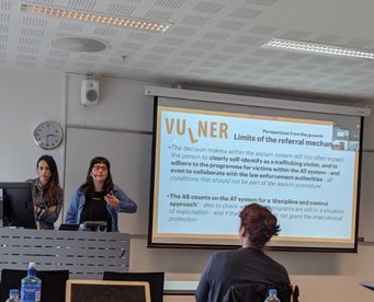 Letizia Palumbo and Giulia Garofalo Geymonat speaking at the IMISCOE Conference 2022. Letizia Palumbo and Giulia Garofalo Geymonat speaking at the IMISCOE Conference 2022.