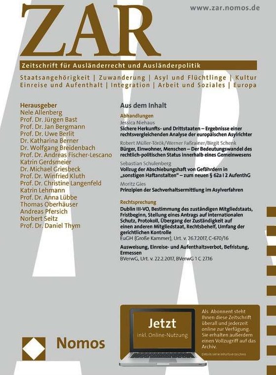 The Special Needs of Vulnerable Persons in the System of European and German Migration Law