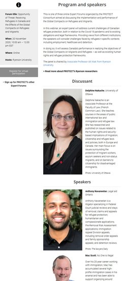 Short programme of the webinar
