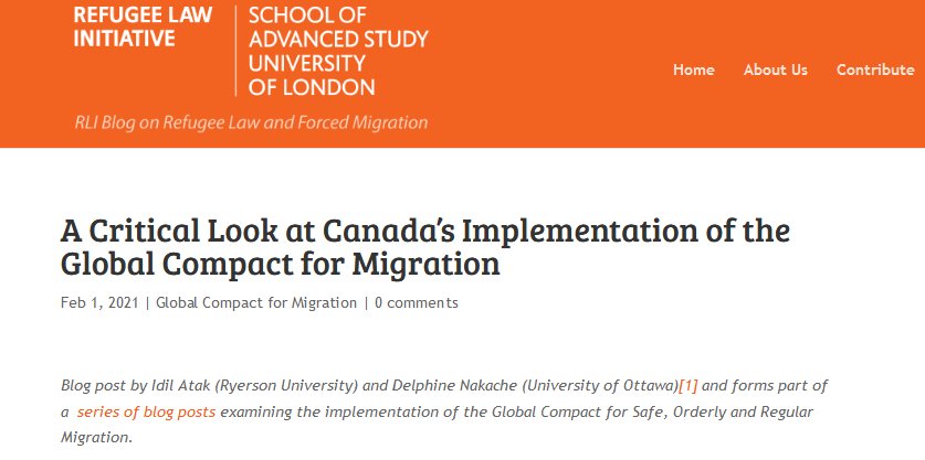 A Critical Look at Canada's Implementation of the Global Compact for Migration