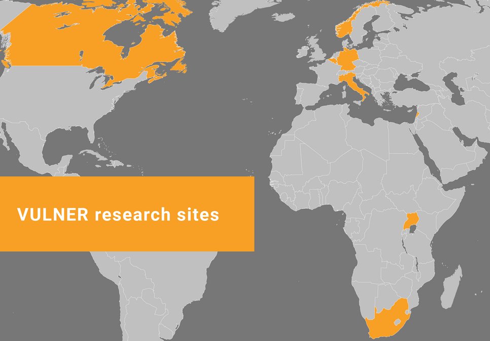 World map that shows where our project partners are located.