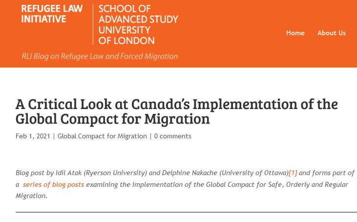

A Critical Look at Canada's Implementation of the Global Compact for Migration

