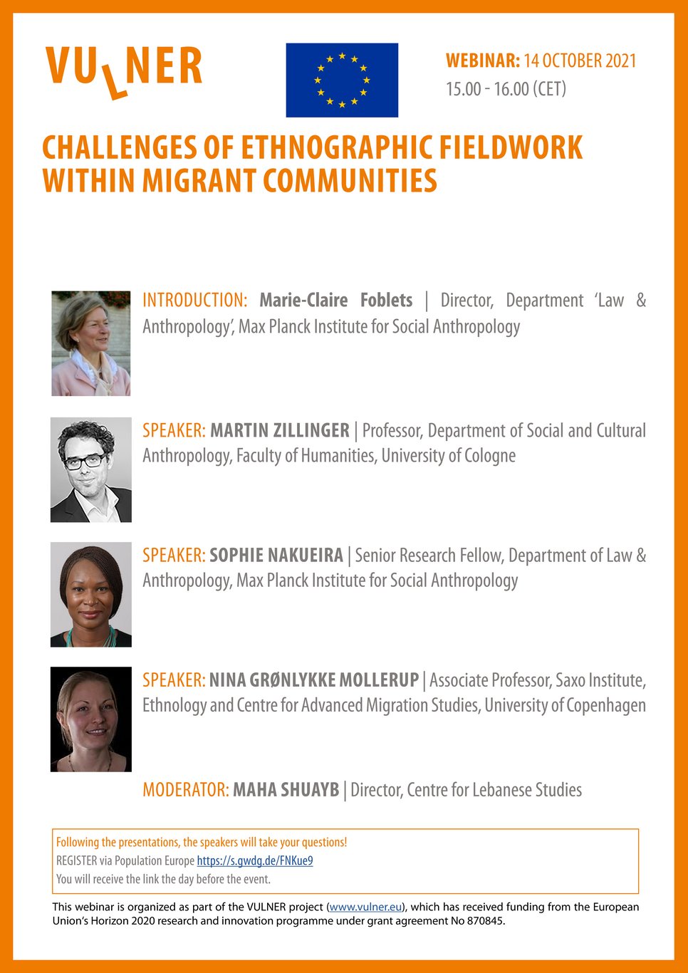 Webinar Programme
