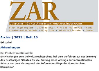 ZAR journal cover ZAR journal cover