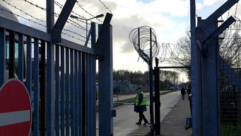 Gates to the collective accommodation in centre in Oerbke and Bad Fallingbostel, formally a camp of the British Army. Gates to the collective accommodation in centre in Oerbke and Bad Fallingbostel, formally a camp of the British Army.