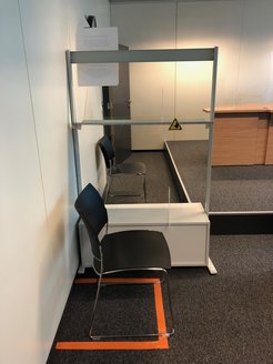 Applicant's seat at the court room.