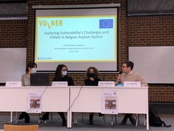 Zoé Crine, Francesca Raimondo, Sylvie Saroléa and Luc Leboeuf introduced the launch workshop